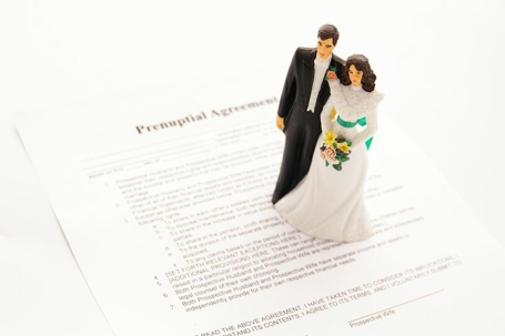 Prenuptial agreement with married action figures